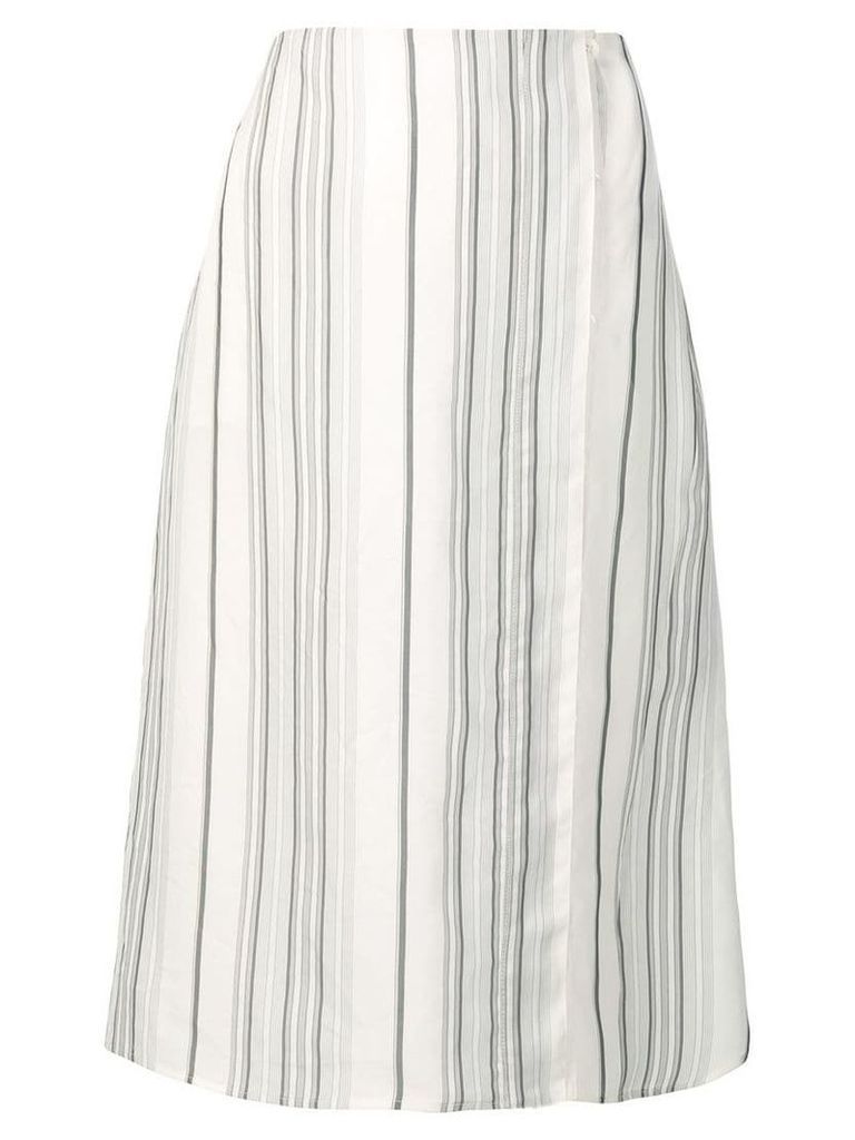 Jil Sander striped midi skirt - Neutrals