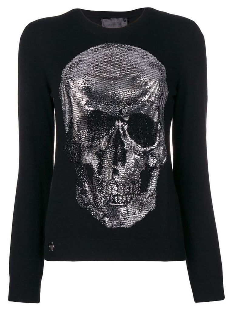 Philipp Plein studded skull sweater - Black
