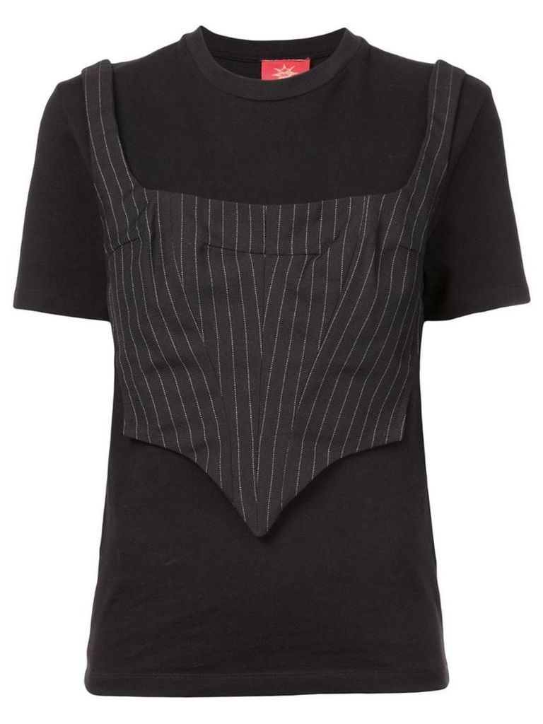 Dilara Findikoglu corset T-shirt - Black