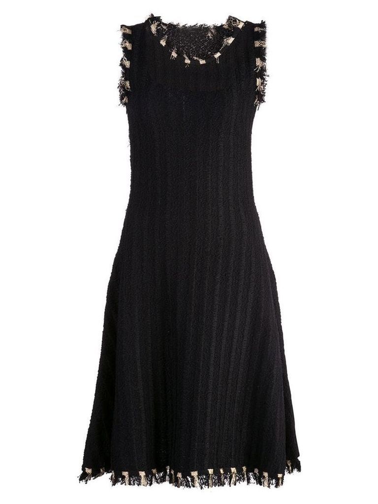 Oscar de la Renta frayed edges dress - Black