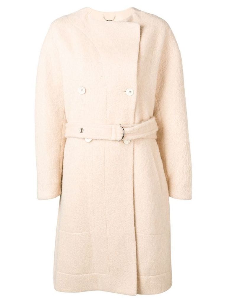 Chloé belted midi coat - Neutrals