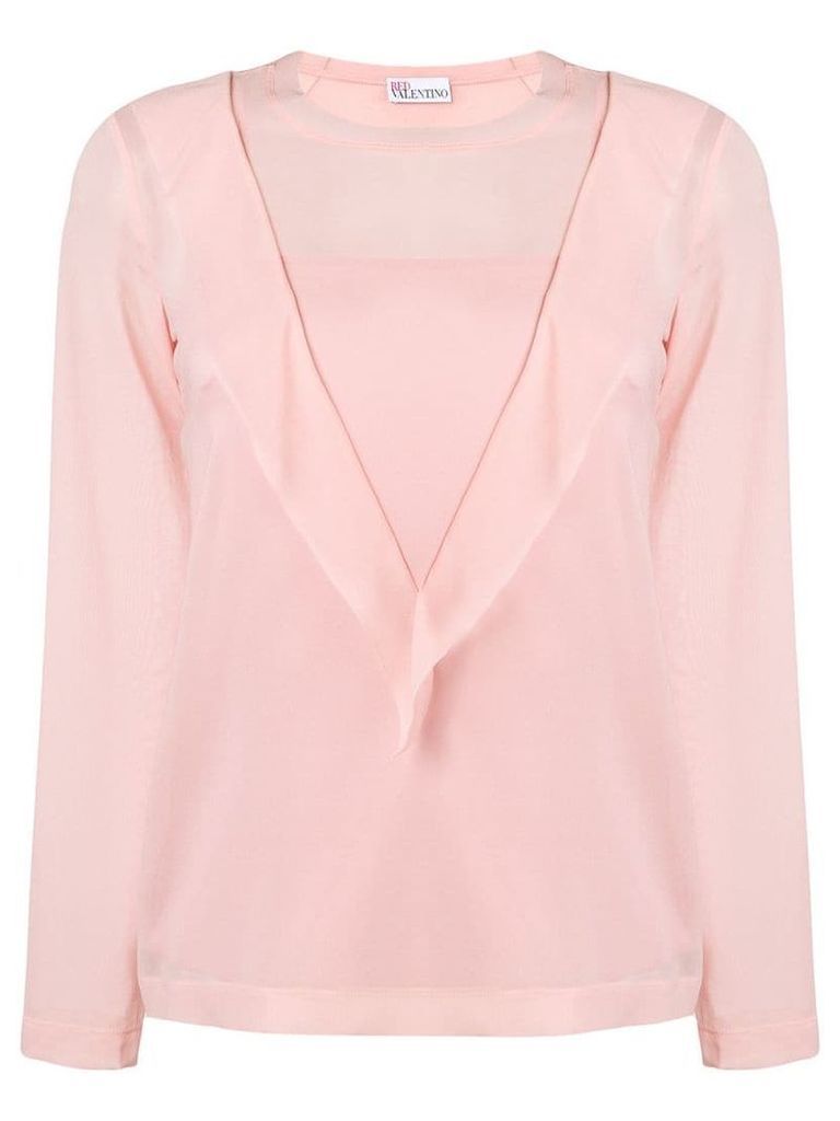 Red Valentino ruffled blouse - Pink
