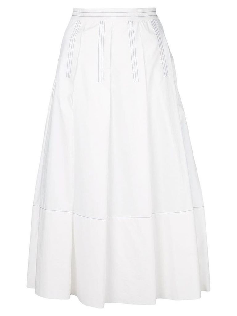 Marni pleated midi skirt - White