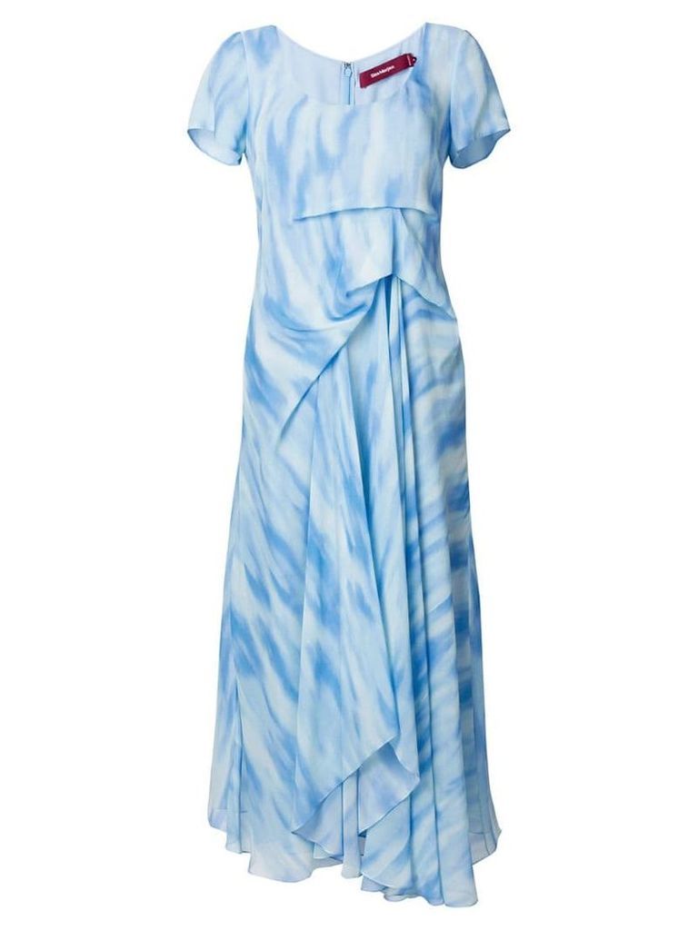 Sies Marjan printed draped dress - Blue