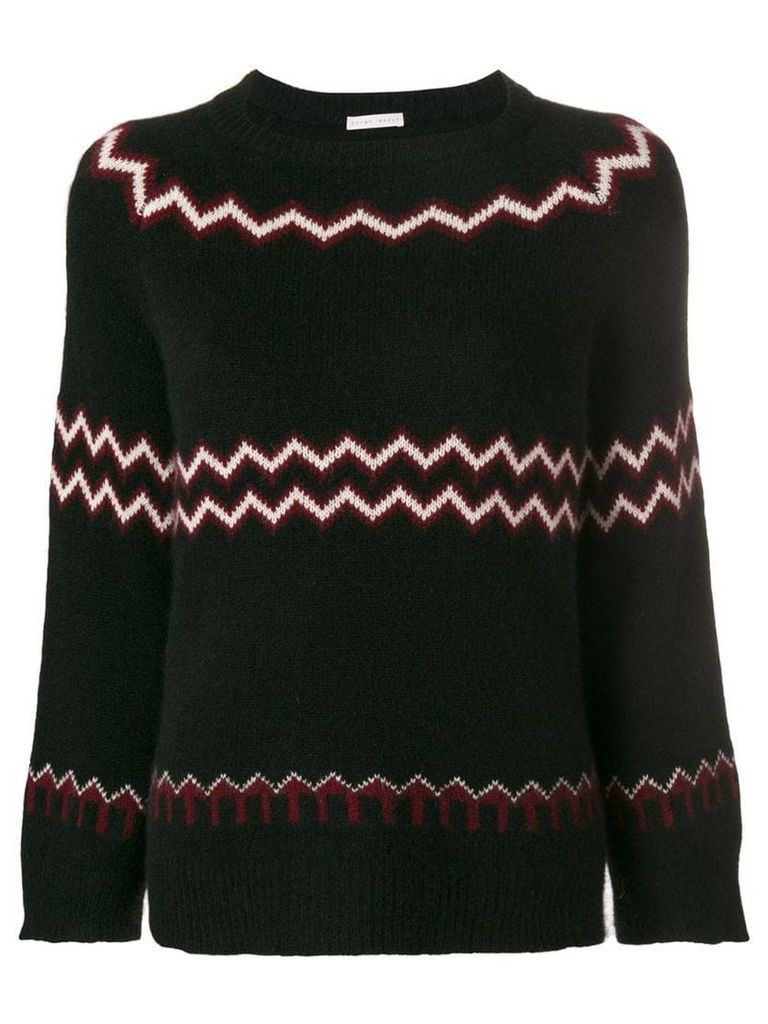 Borgo Asolo zigzag knit jumper - Black