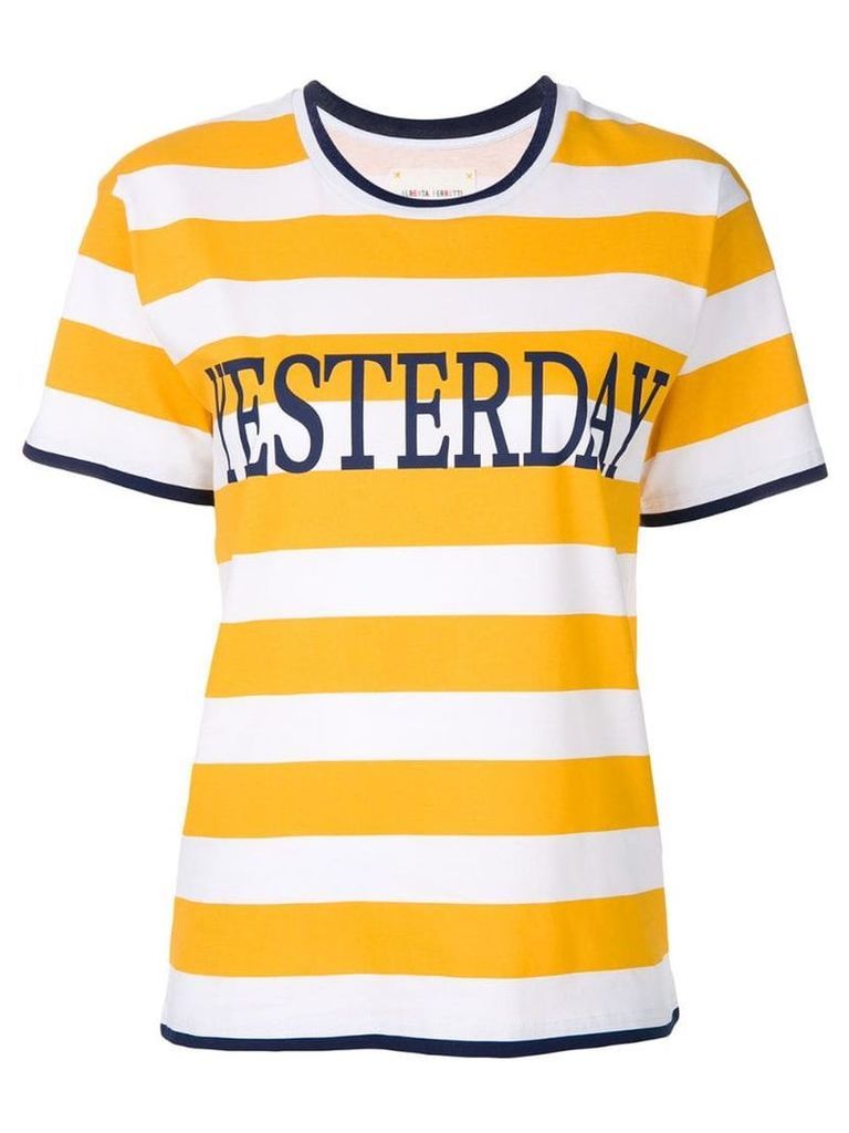 Alberta Ferretti striped T-shirt - Yellow