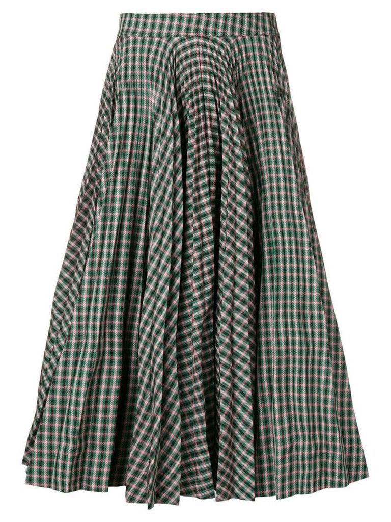 Calvin Klein 205W39nyc tartan full skirt - Green