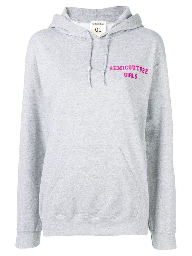 Semicouture loose fitted hoodie - Grey