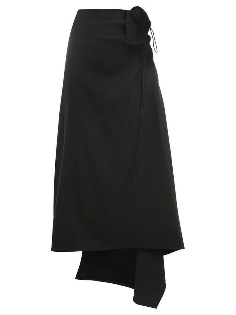 Yohji Yamamoto asymmetrical A-line skirt - Black