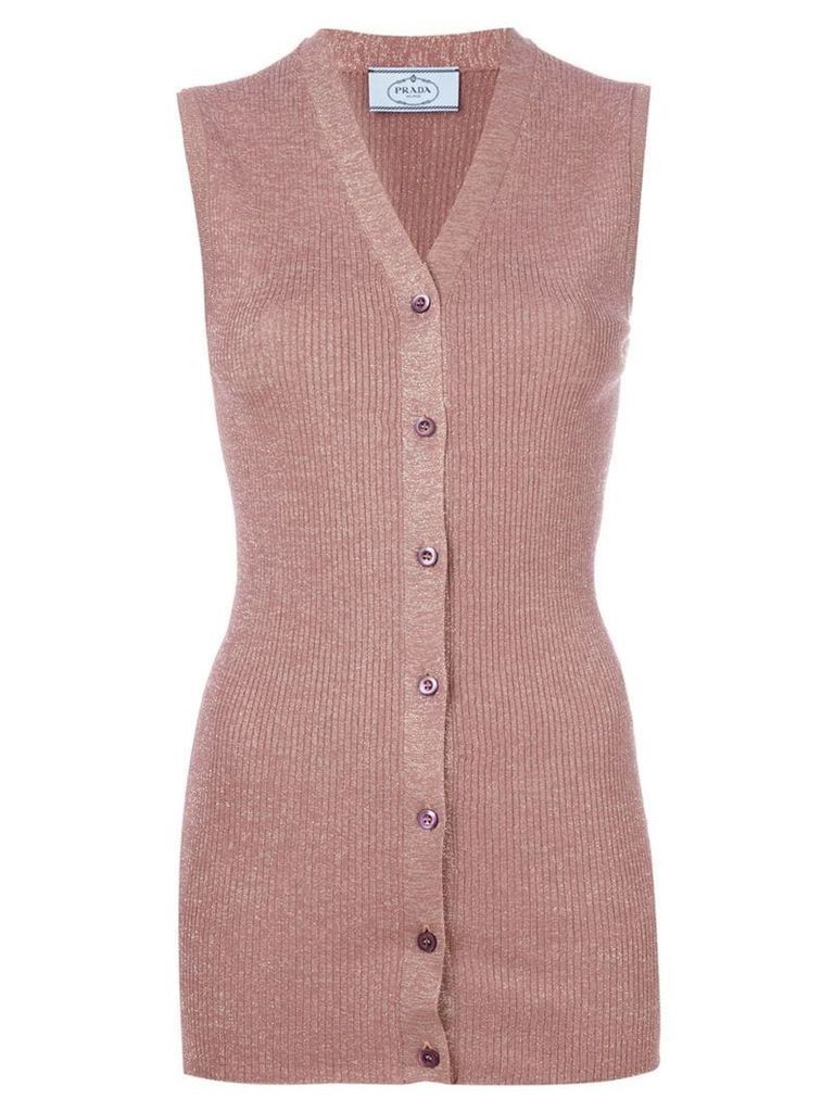 Prada sleeveless knitted top - Pink