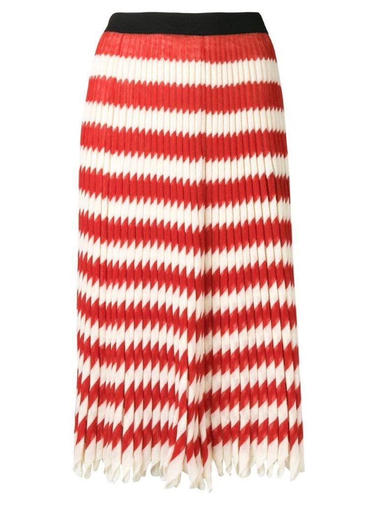 Calvin Klein 205W39nyc striped pleated skirt - Red