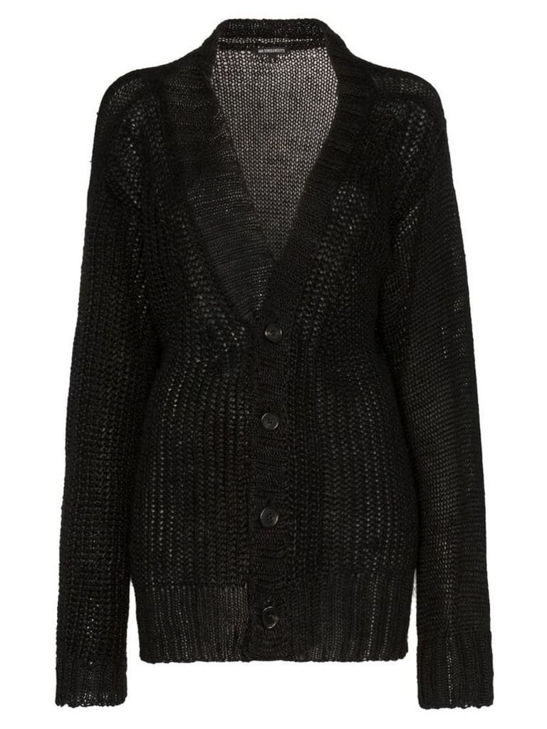 Ann Demeulemeester loose fit knitted cardigan - Black