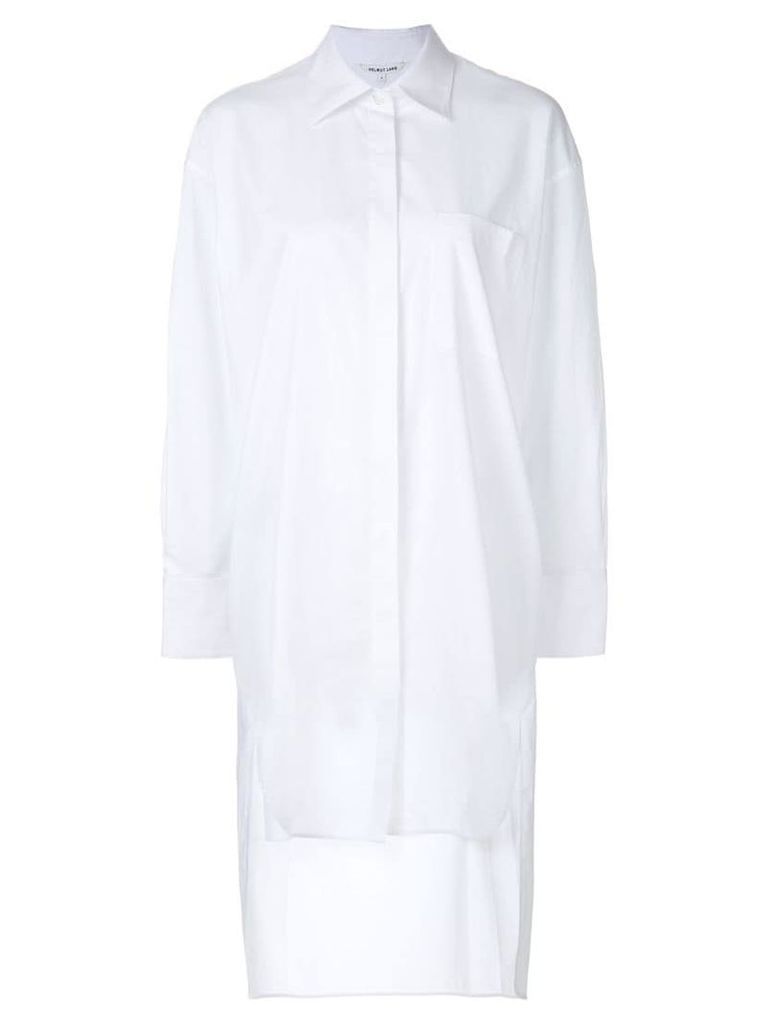 Helmut Lang high low shirt dress - White