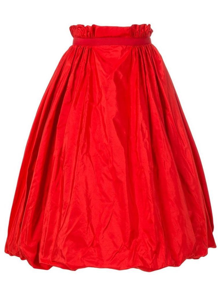 Alexander McQueen taffeta midi skirt - Red