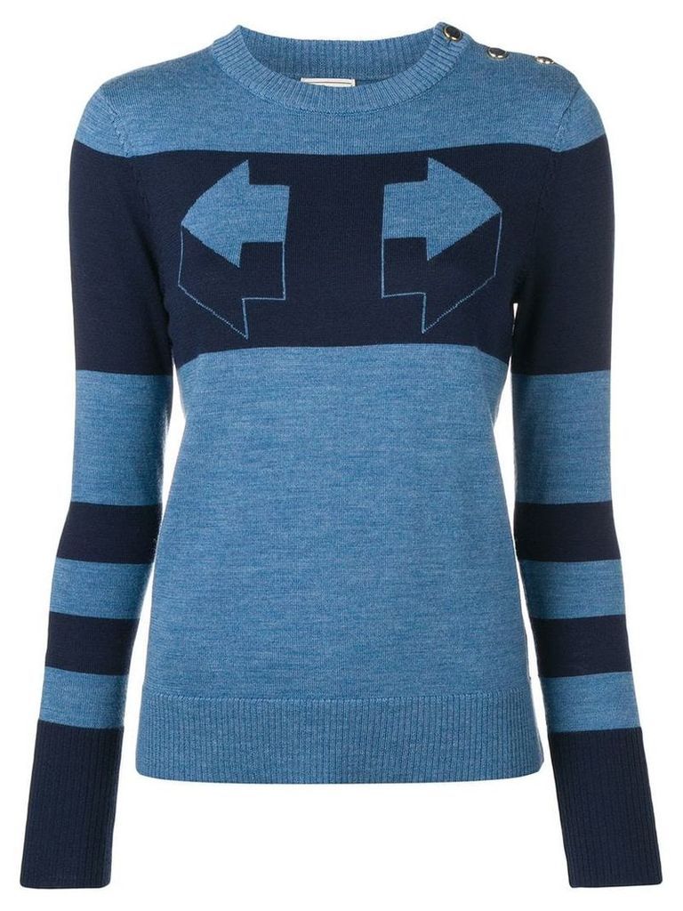 Temperley London Aggie intarsia sweater - Blue