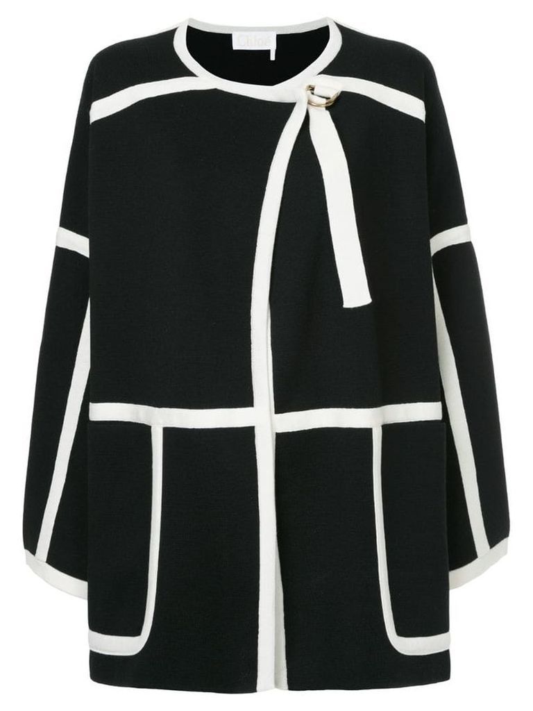 Chloé contrast trim coat - Black