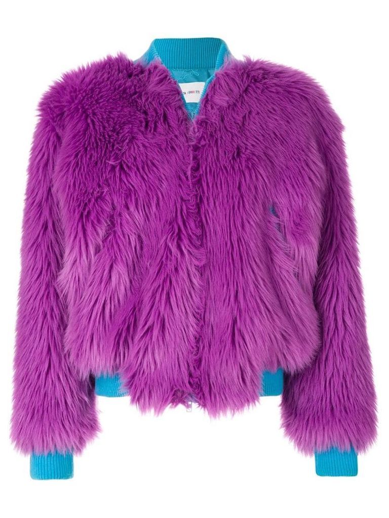 Alberta Ferretti faux fur bomber jacket - Pink