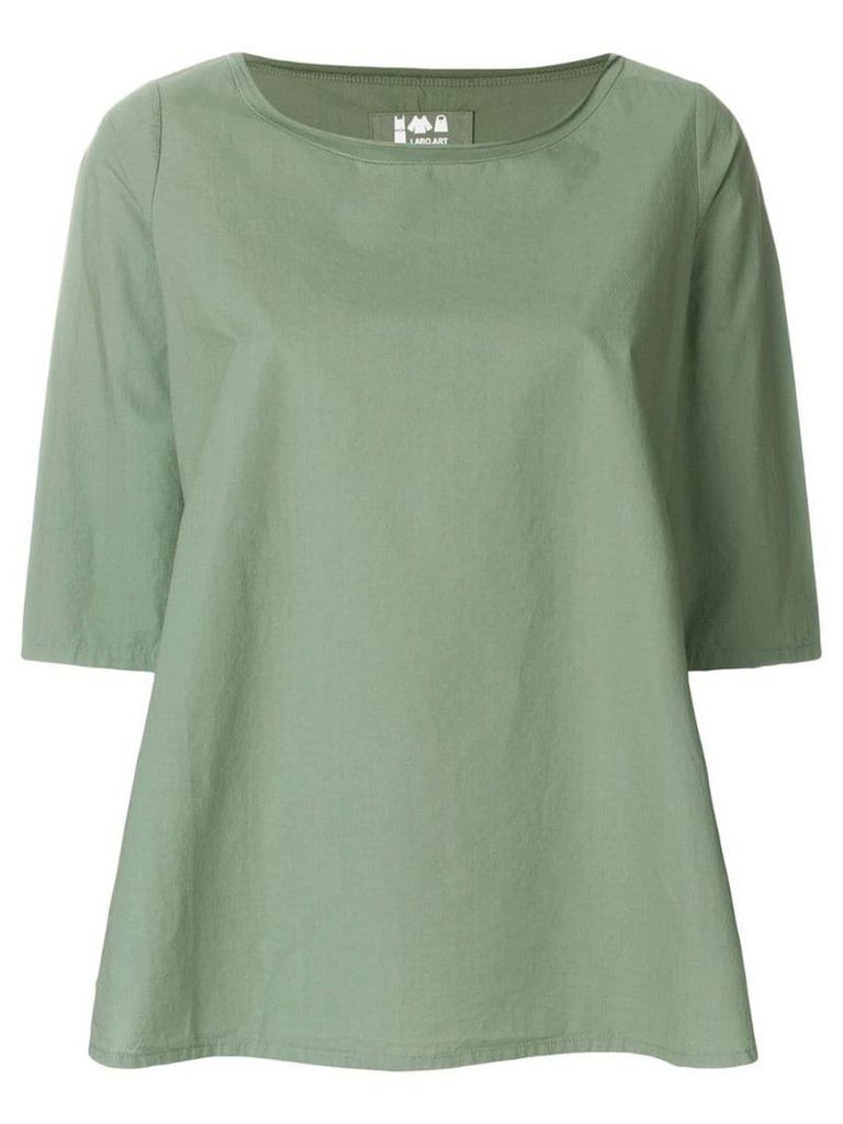 Labo Art cropped sleeves blouse - Green