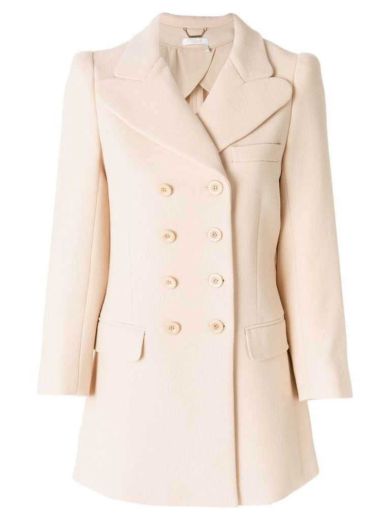 Chloé double breasted coat - Neutrals