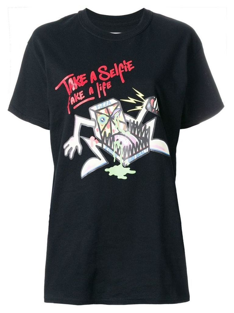 Bad Deal Pizza printed T-shirt - Black