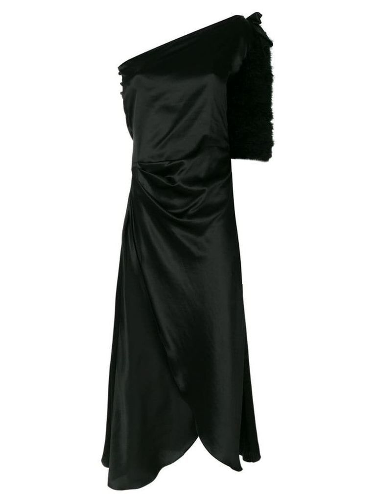 Maguy De Chadirac one-shoulder night dress - Black