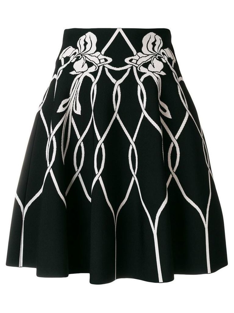 Alexander McQueen high waisted knitted skirt - Black