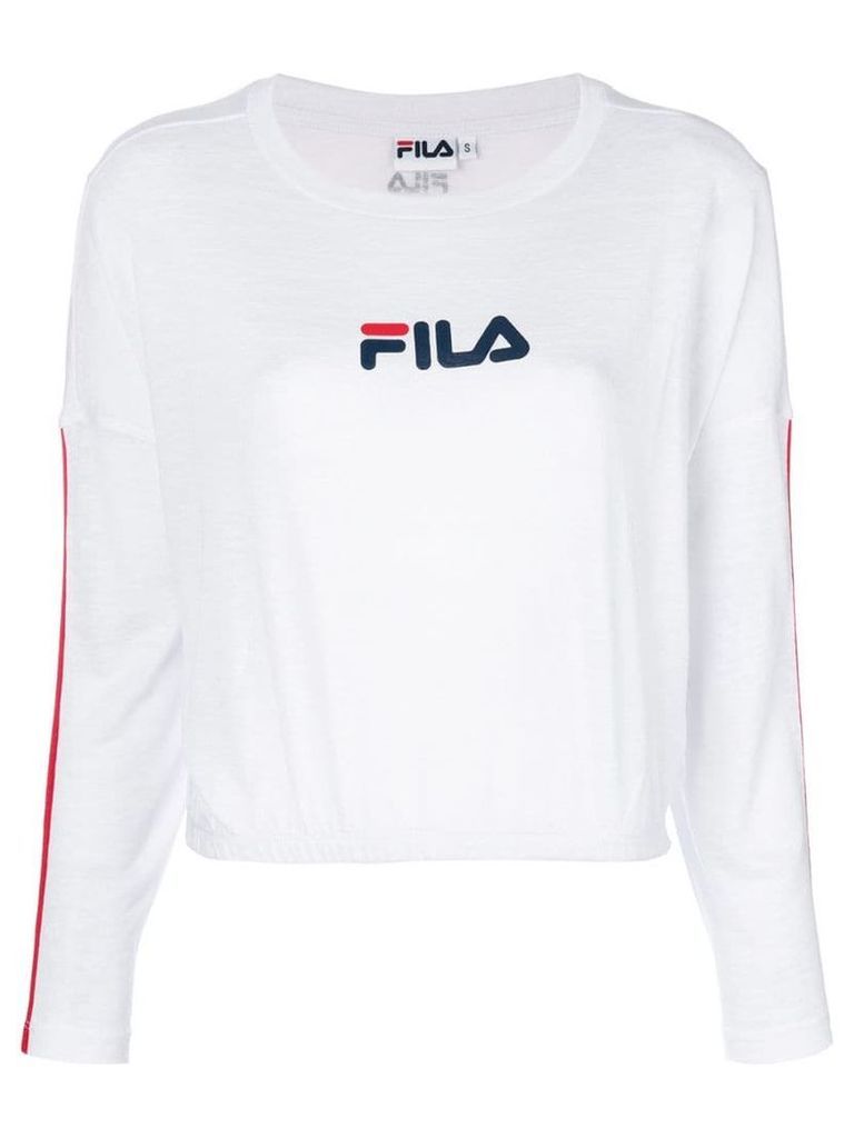 Fila logo print sweater - White