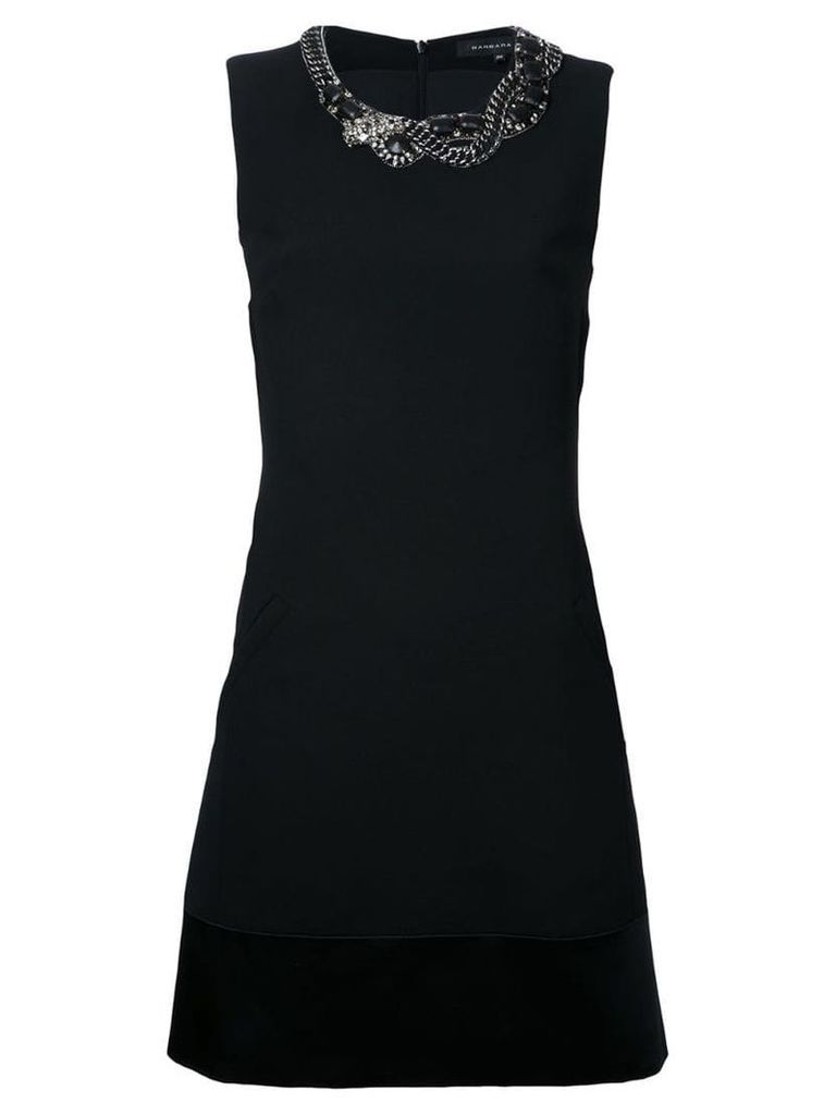 Barbara Bui embellished neck mini dress - Black