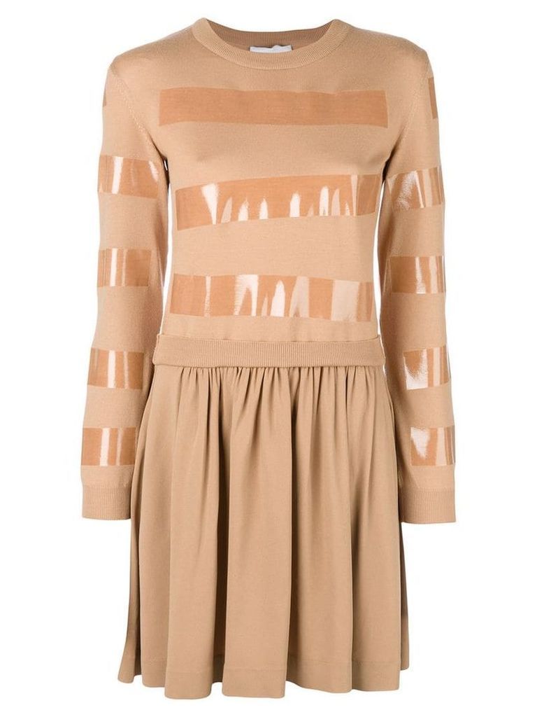 Moschino tape detail jumper dress - Brown