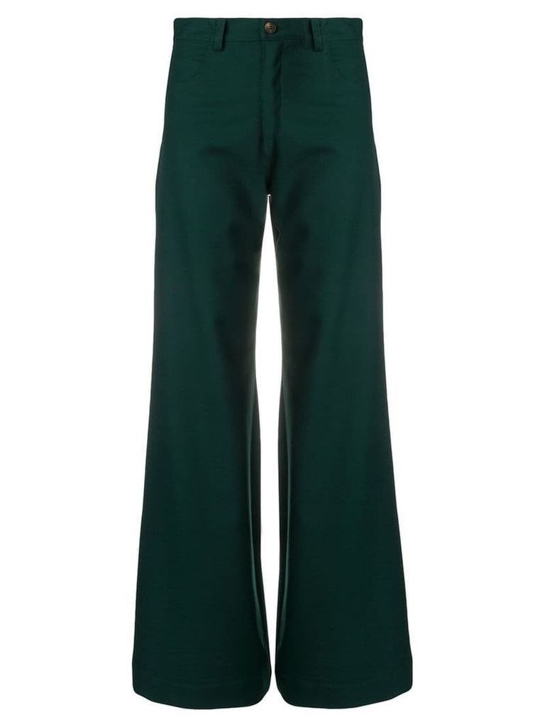 Société Anonyme classic wide-leg trousers - Green