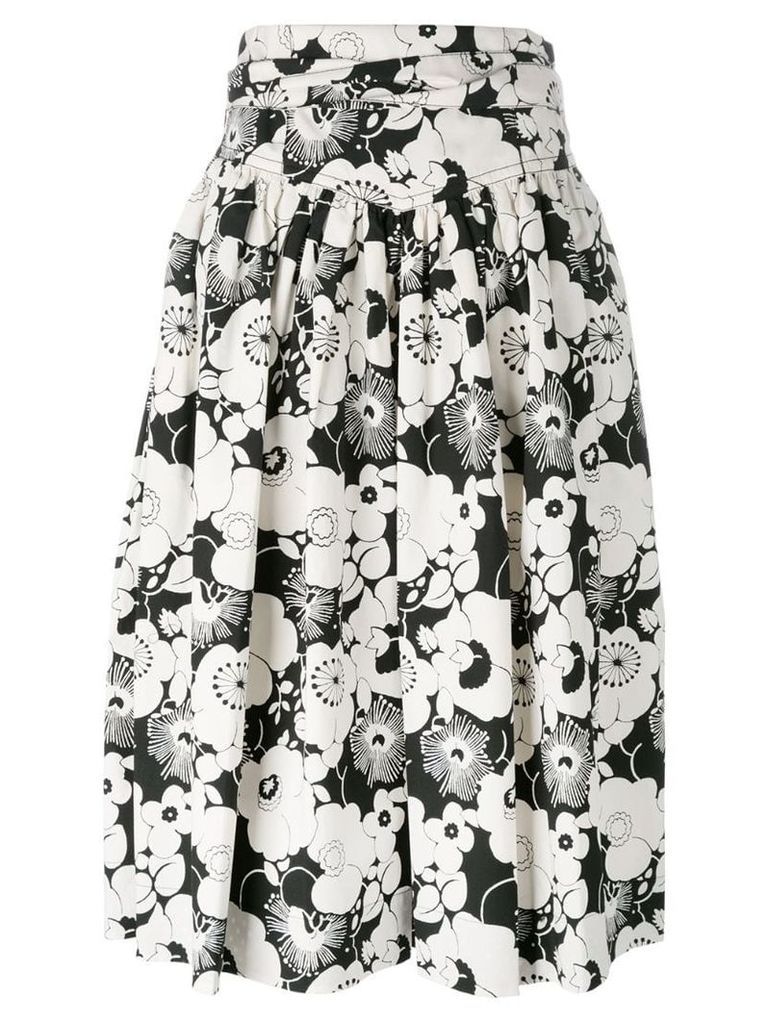 Marc Jacobs floral pleated skirt - White