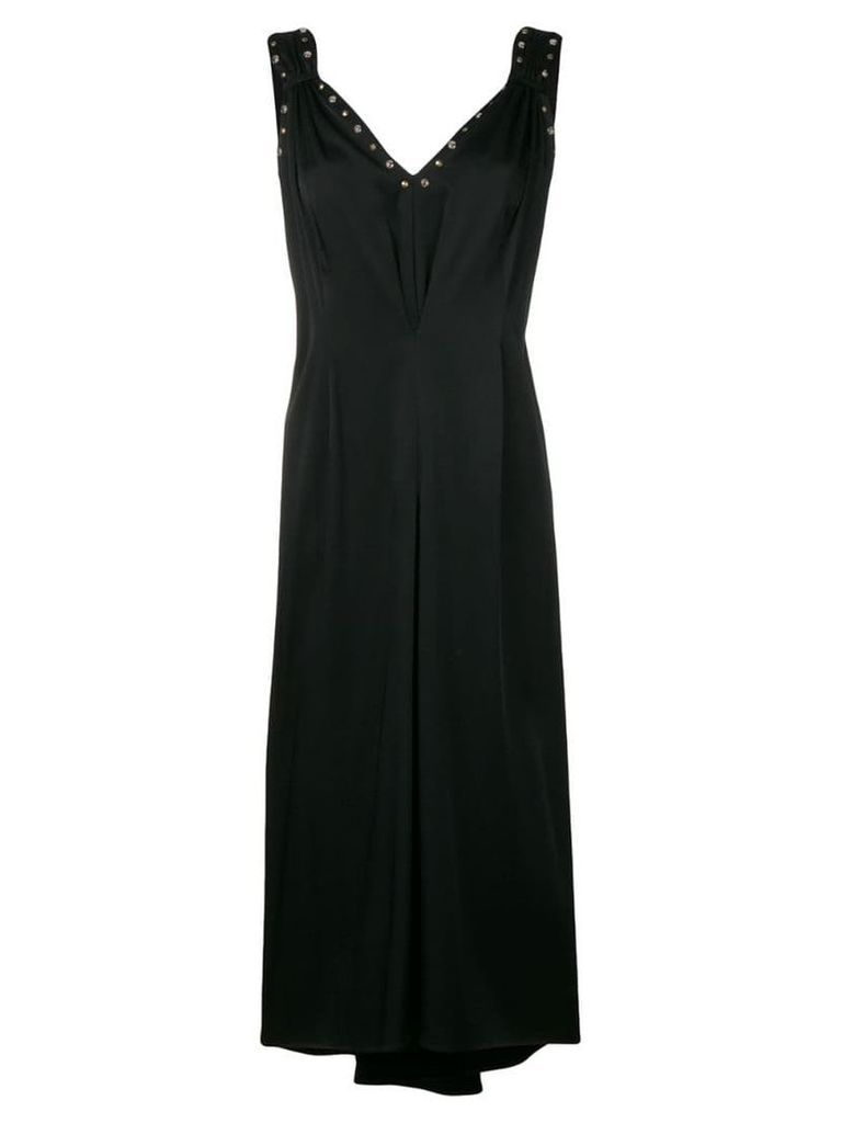 Moschino studded v-back dress - Black