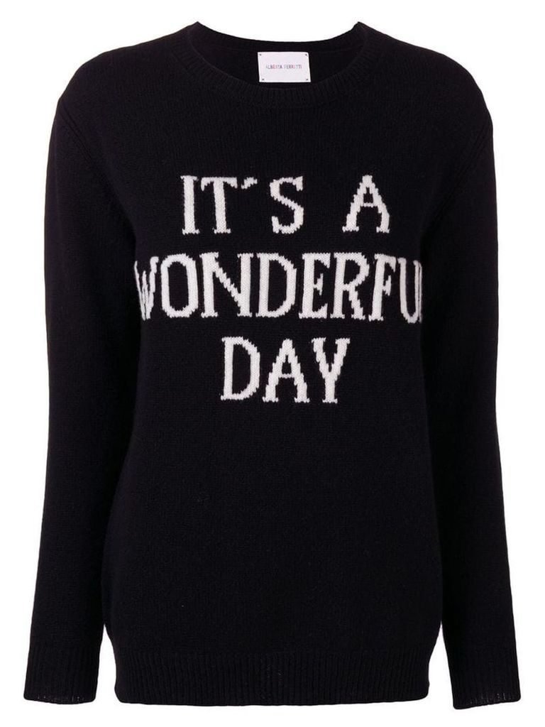 Alberta Ferretti It's A Wonderful Day jumper - Black