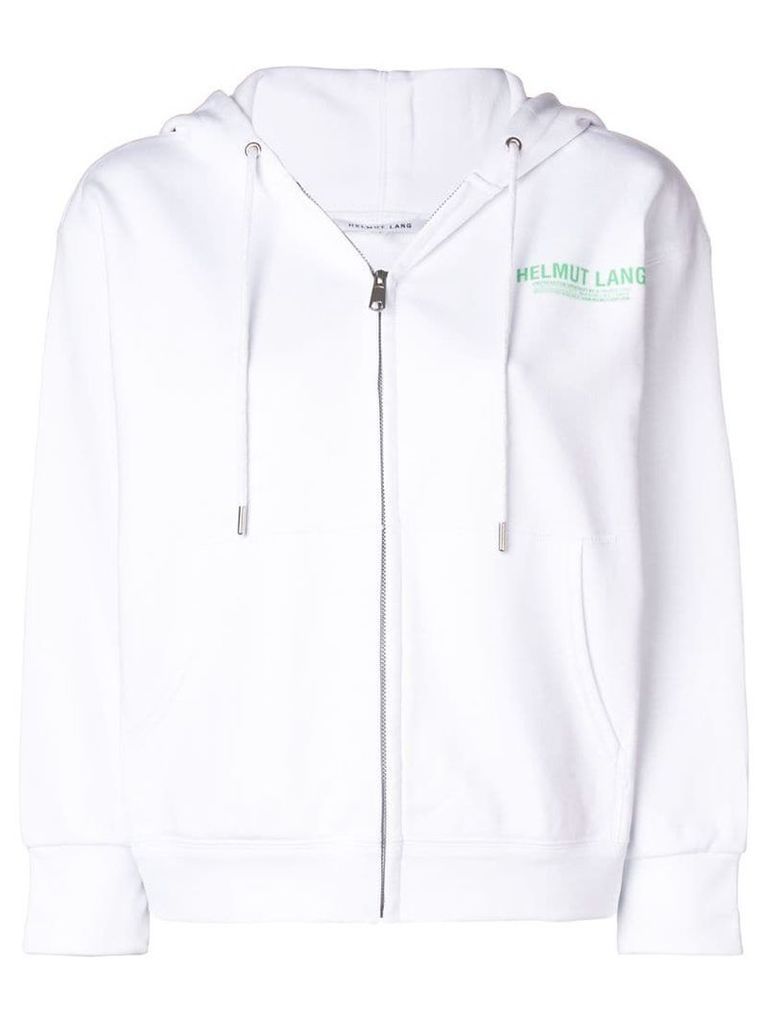 Helmut Lang logo hoodie - White