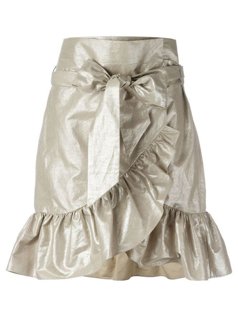 Isabel Marant lamé ruffled skirt - Metallic