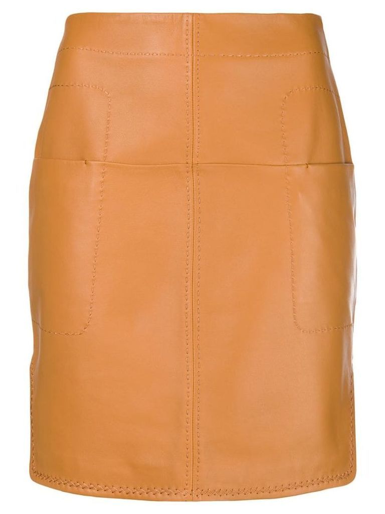 Carven short fitted skirt - Brown