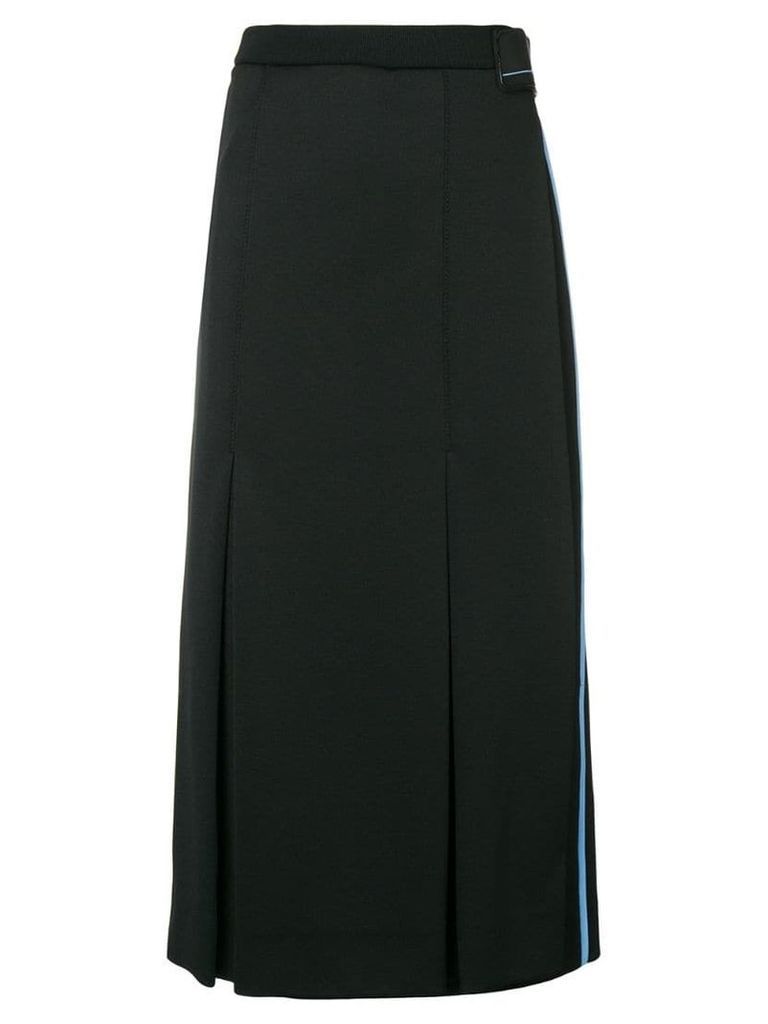 Prada logo side stripe skirt - Black
