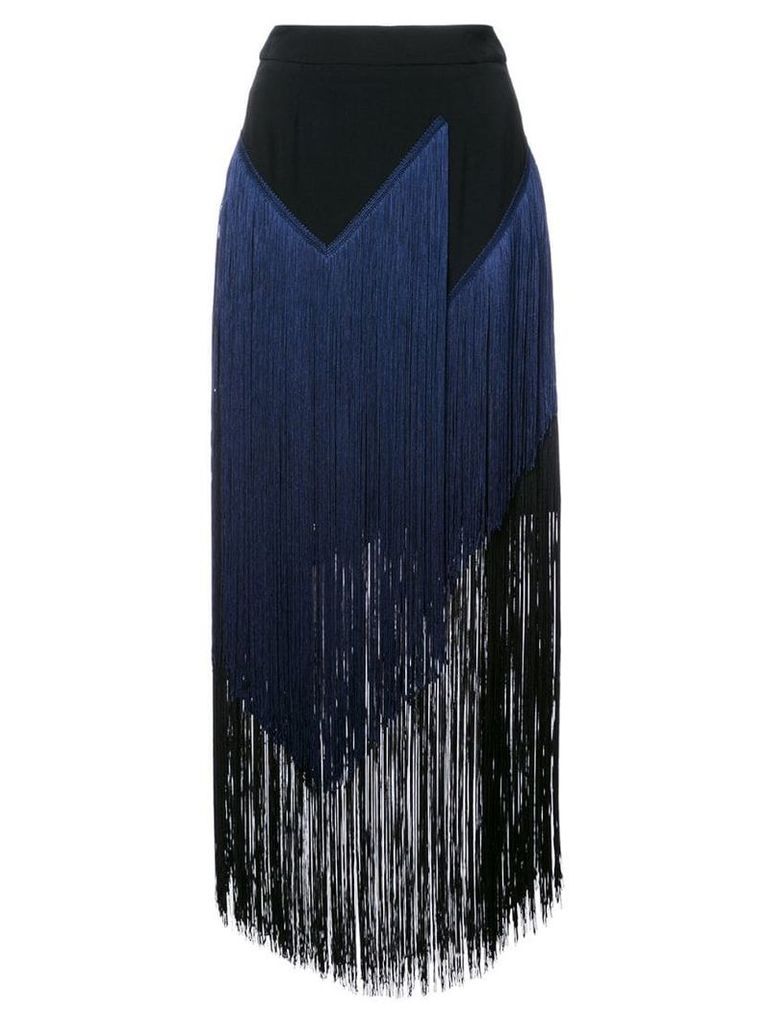 Stella McCartney mid-length tasselled skirt - Blue