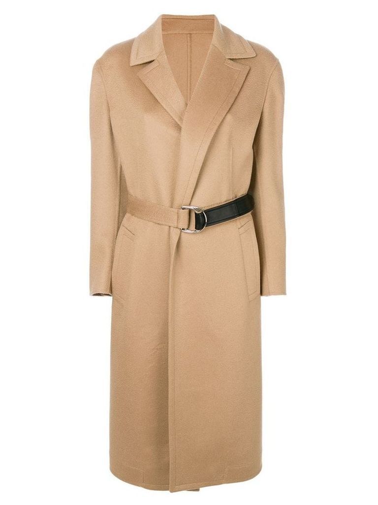 Calvin Klein 205W39nyc belted wrap coat - Neutrals