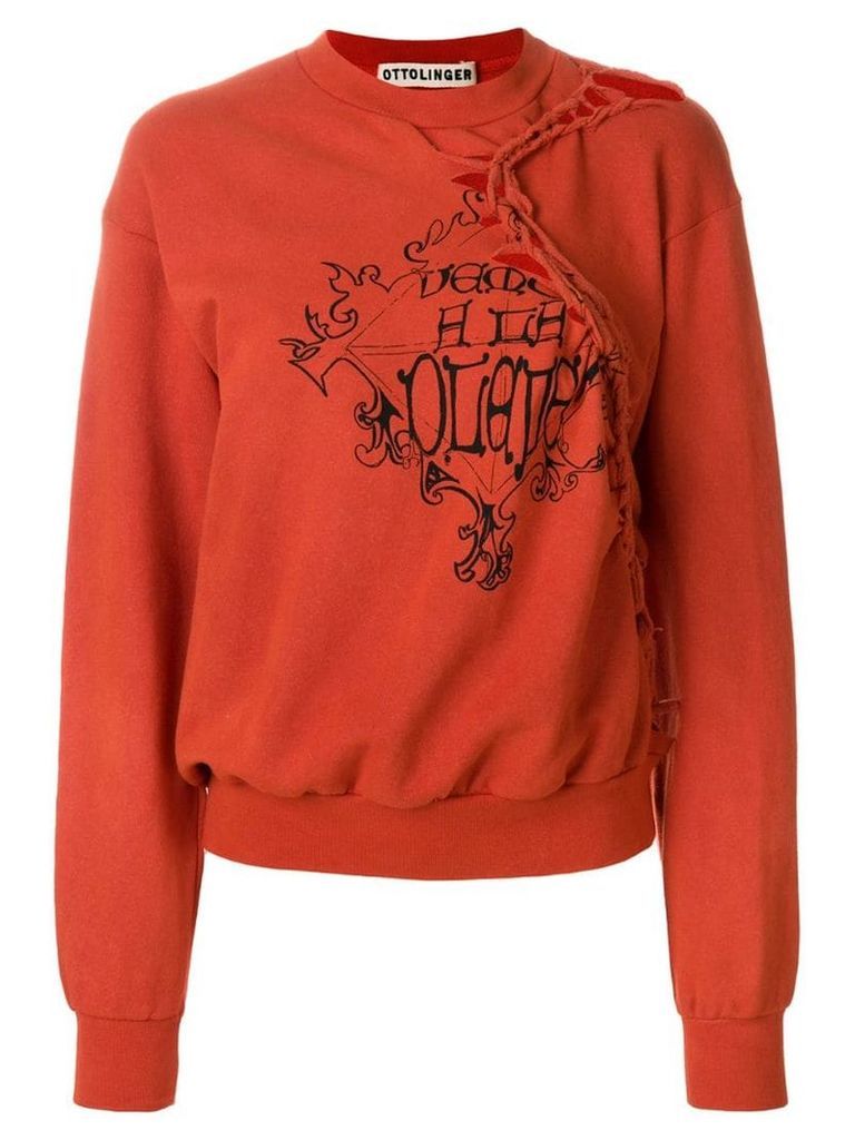 Ottolinger tied patch sweatshirt - Red