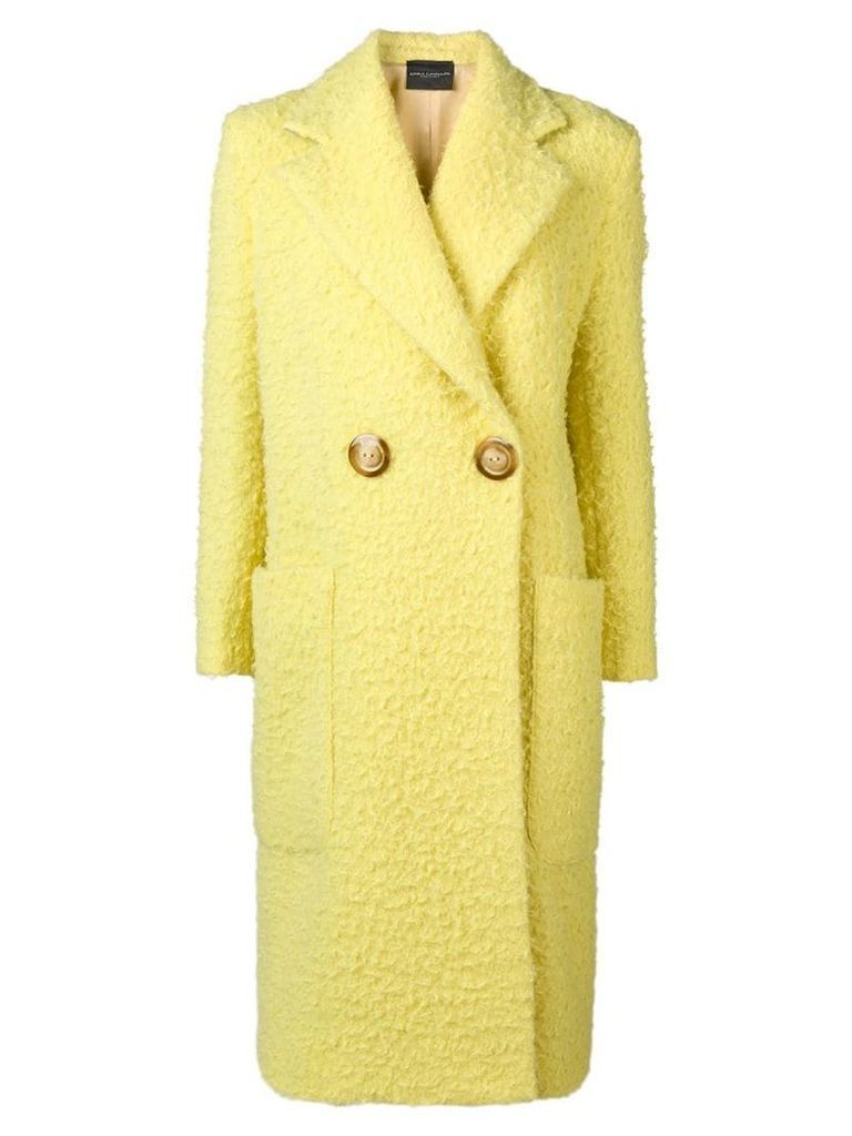 Erika Cavallini double breasted coat - Yellow