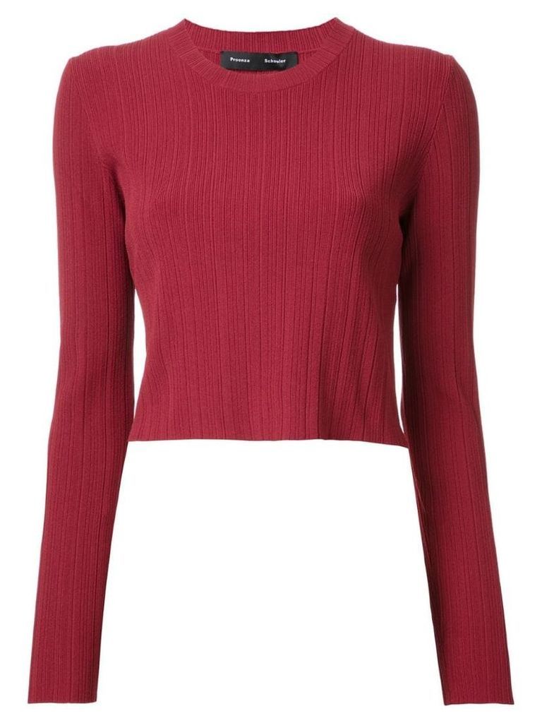 Proenza Schouler cropped ribbed jumper - Red