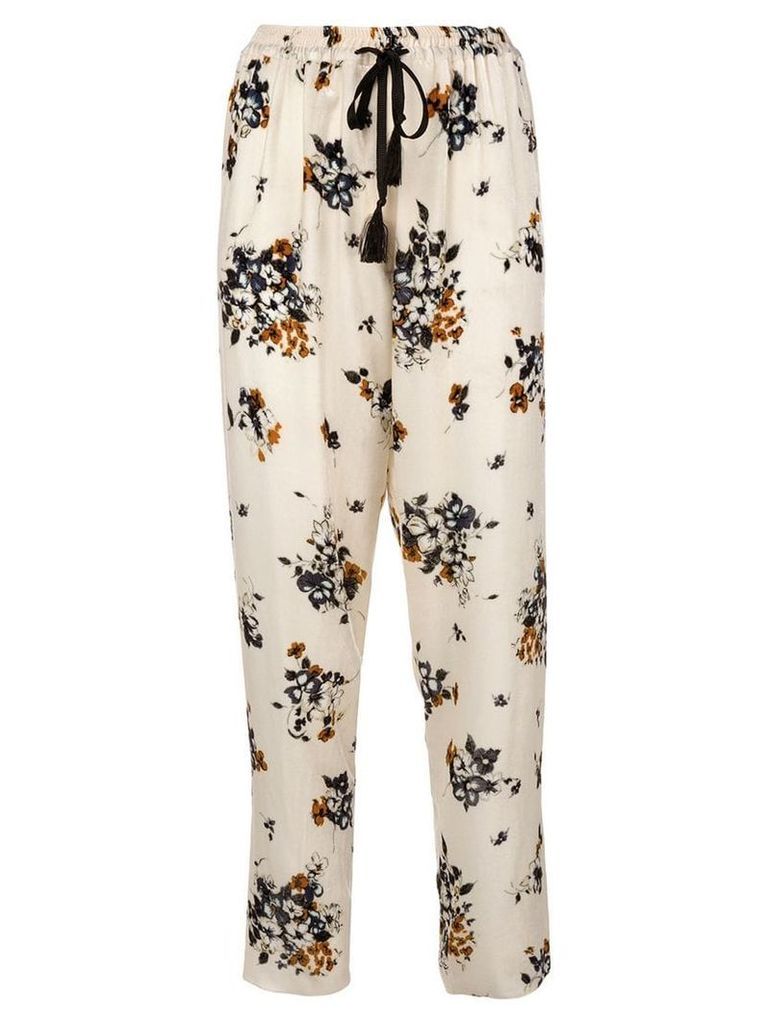 Forte Forte floral print trousers - White