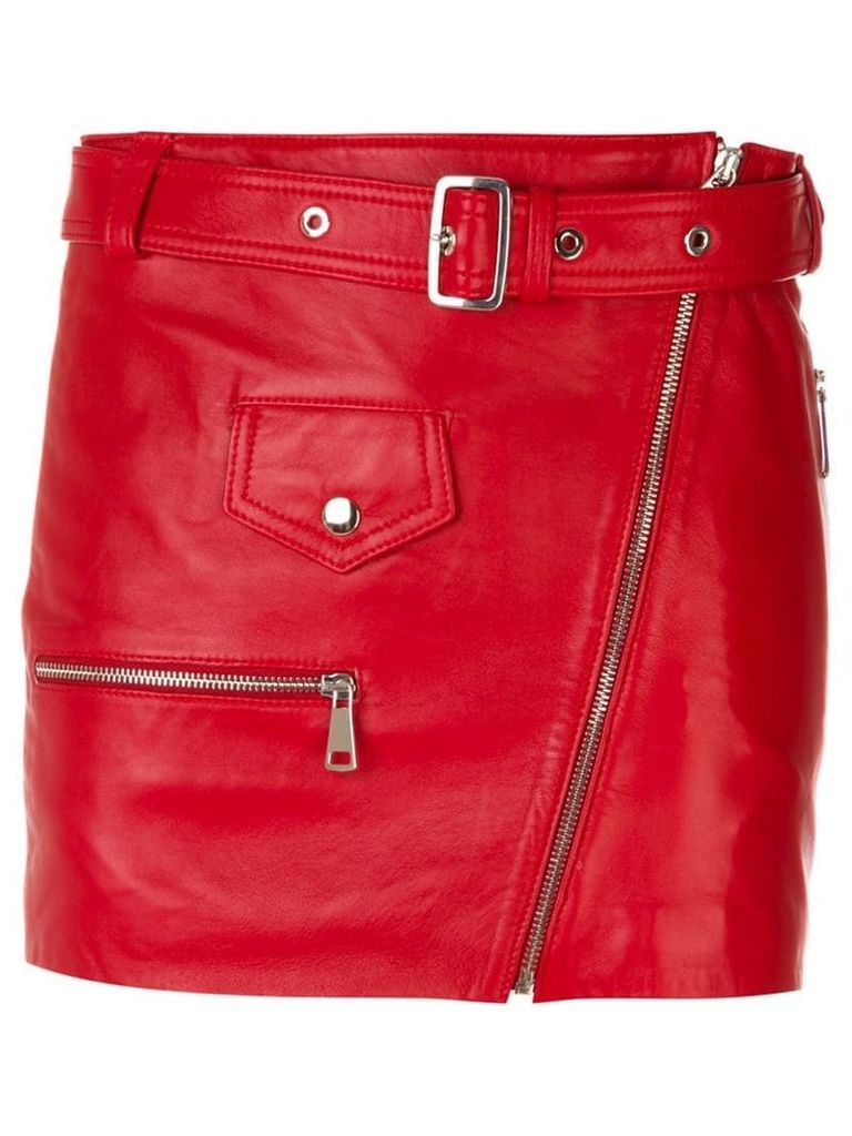 Manokhi belted short skirt - Red