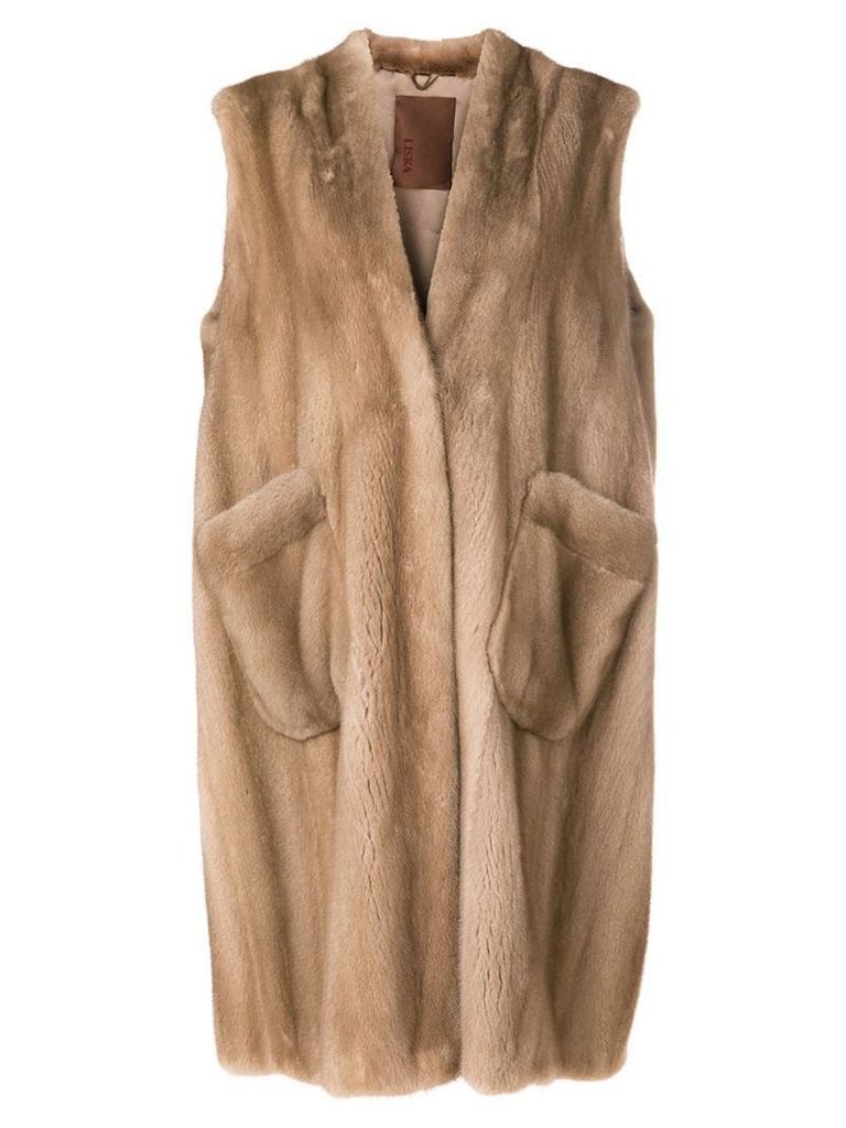 Liska long Vergine coat - Neutrals