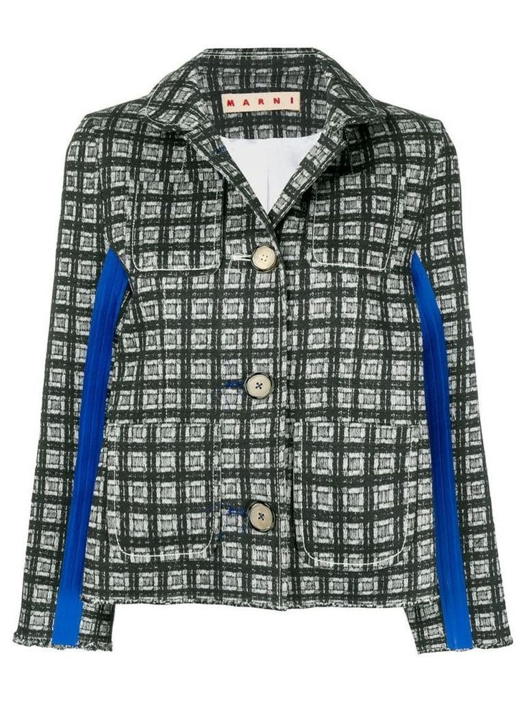 Marni printed buttoned jacket - Green
