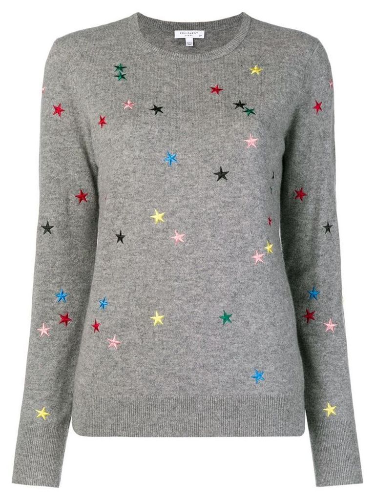 Equipment star embroidered sweater - Grey