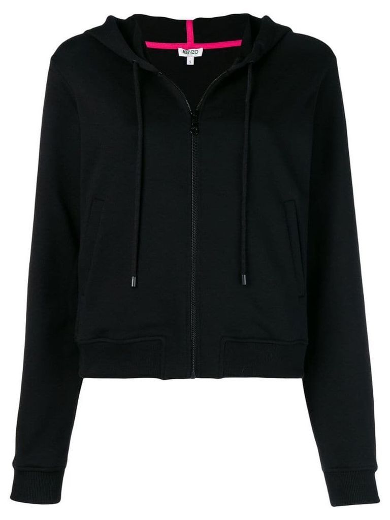 Kenzo logo embroidered hoodie - Black