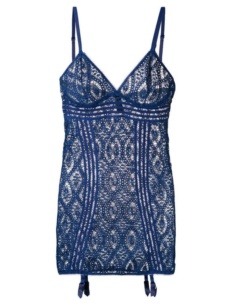 Else crochet slip dress - Blue