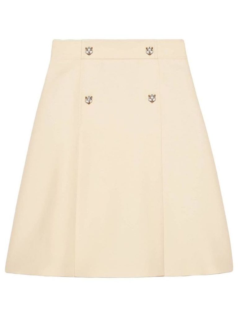 Gucci Wool silk A-line skirt - Neutrals